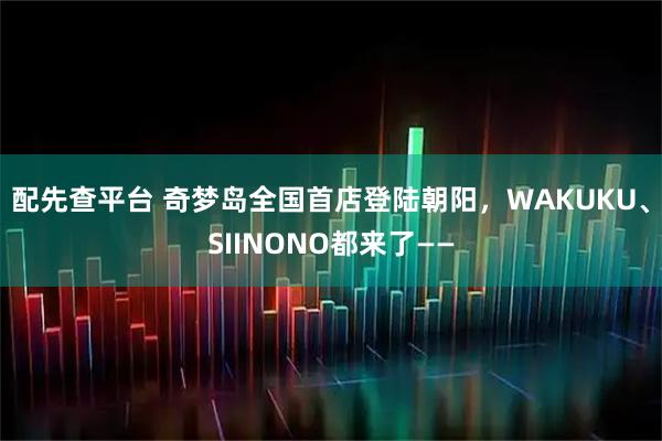 配先查平台 奇梦岛全国首店登陆朝阳，WAKUKU、SIINONO都来了——